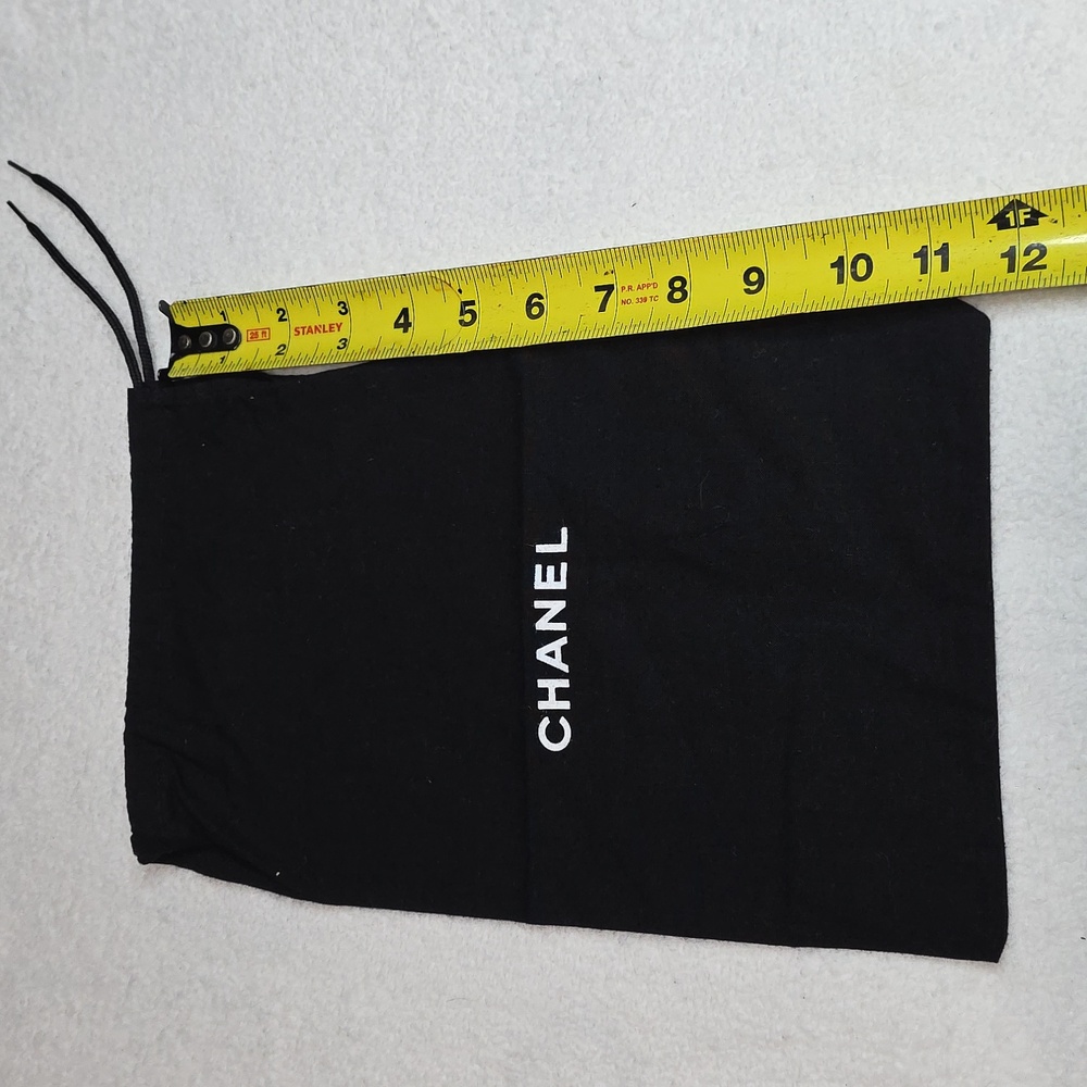 Authentic Chanel Black Drawstring Storage Bag- 7.… - image 3